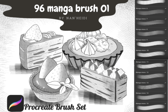 96 Manga Brush NHD 01 by Nan Heidi: A Practical Review for Procreate Artists