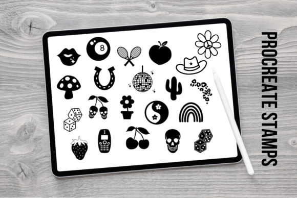 Procreate Stamps Disco Ball, Cherry: Elevating Digital Art for Physical Products
