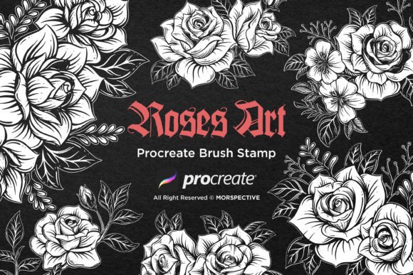 Reviewing the 15 Roses Flower Dark Artworks Procreate Brush Bundle
