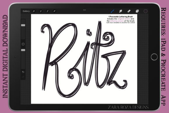 Ritz - Procreate Lettering Brush: A Practical Review for Digital Artists and Designers
