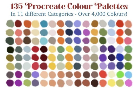 Streamlining Your Digital Art Workflow with 135 Procreate Palettes in 11 Categories