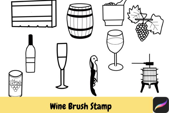 Unlocking Creative Potential with Wine Hand Drawn Brush Stamps